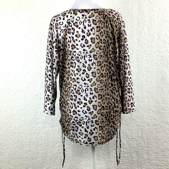 Erm London Cheetah Print Blouse, Women’s Size Large. - Picture 8 of 12